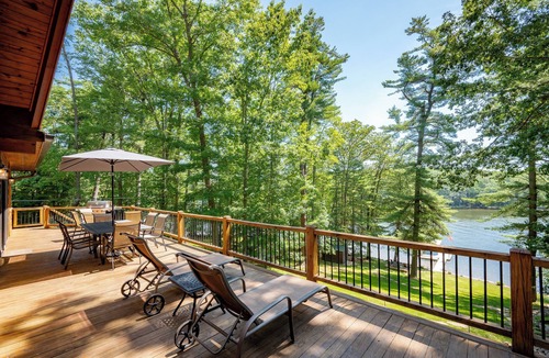 Swanton House | Lakefront Chalet w/Dock, Hot Tub & Fireplace