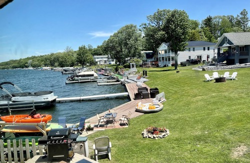 Castile House | Lakefront Cottage with Stunning Views. Boat available to rent with cottage!