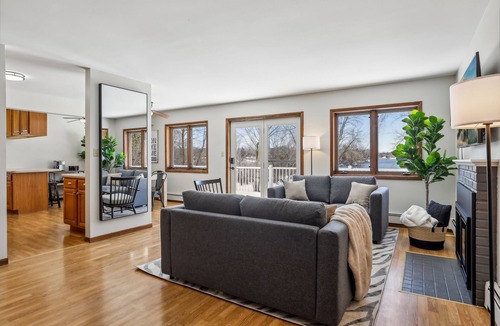 Ramsey County House | Lakefront Getaway: Hot Tub, Firepit & Fireplaces!