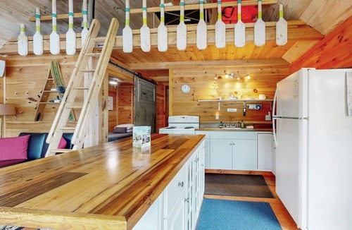 Oakland Cabin | Lakefront home on McGrath Pond - once featured on Maine Cabin Masters