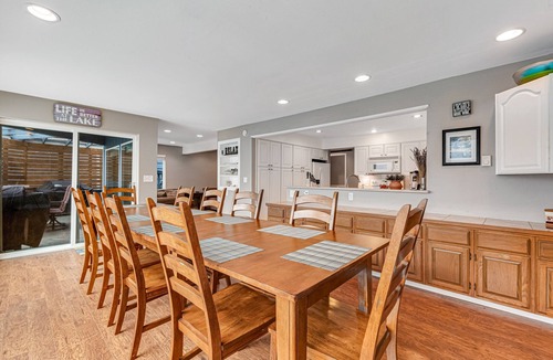 Olympia House | Lakefront home with canoe, kayaks, large deck, beach access, fireplace, & W/D
