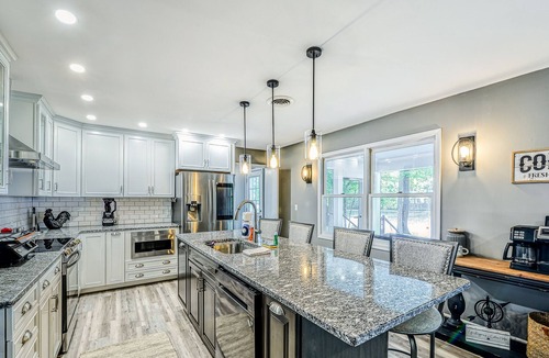 Bumpass House | Lakefront Home with Private Dock, Hot Tub, Fireplace, & Central A/C - Free WiFi