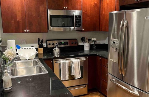 Dunlap Condo | Lakefront modern 1-bedroom condo w/free parking