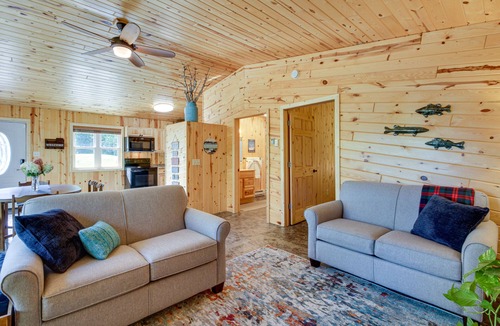 Deer River Cabin | Lakefront Paradise with Private Boat Dock & Patio