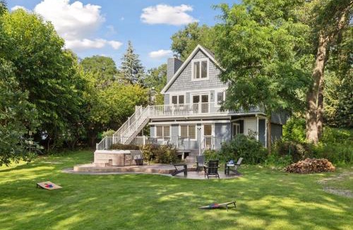 Ramsey County House | Lakefront Retreat- Sauna, Hot Tub, Firepit & More