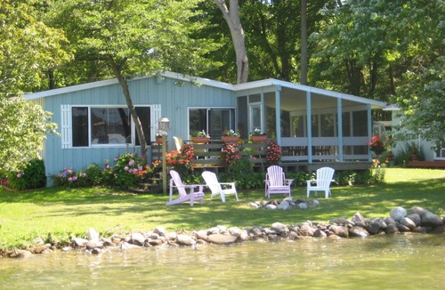 Sister Lakes Cottage | Lakefront Summer Cottage Dream on Magician Lake in Sister Lakes, Michigan