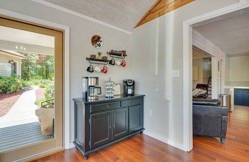 Bracey Cottage | Lakefront Vacation Rental w/Views & Hot Tub!