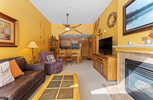 Lakeside Village Condo | Lakeside Condo w/Mountain & Lake Views from Balcony, Steps to Shops/Dining!