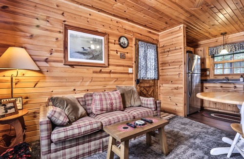 Watersmeet Cabin | Lakeside wilderness resort cabin with dock, fire pit, on-site store, bait shop!