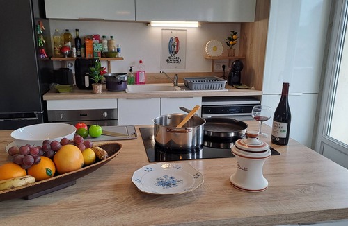 Valence Apartment | Large apt4ch, 2 bathrooms ideal for families/groups/professionals: city center 8 travelers