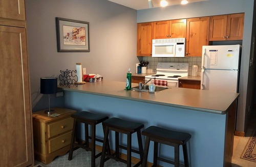 Silver Star Mountain Condo | Large balcony, walk out condo on trails - Pet friendly!