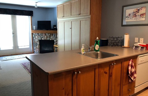 Silver Star Mountain Condo | Large balcony, walk out condo on trails - Pet friendly!