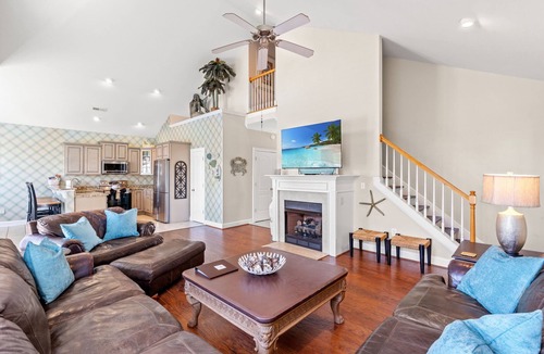 Garden City House | Large Beach Home with Golf Carts, Pool Table and Community Pools