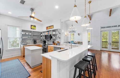 Cottage District House | Large Designer Home with Prime WaterColor Location near Tennis Center and Seasid