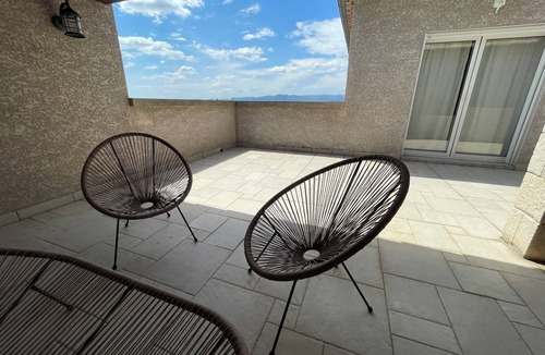 Joyeuse Apartment | Large modern gîte, Swimming pools, Wifi, Play area, enclosed gite village