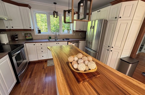 Saint-Jean-de-Matha House | Le Chalet Vert - Waterfront navigable (kayak, paddle board) spa activities