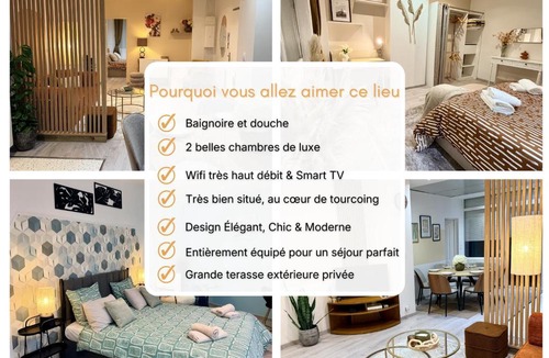 Tourcoing Apartment | Le Temps d'un Souffle, Parenthèse élégante au cœur de Tourcoing avec terrasse privée