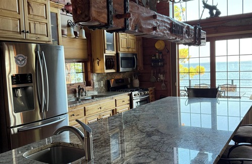 Whipholt Cabin | Leech Lake Waterfront Home, Panoramic Views 3bd/2ba and swinging firepit chairs.