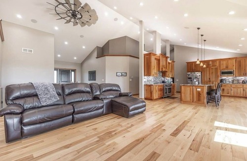 Mineral Point House | Less than one mile from the ATV Trail with a hot tub on deck to end your day!