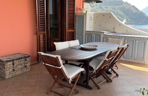 Acquacalda Villa | Lipara-Villa by the sea with beautiful terraces and panoramic views, Wi-fi