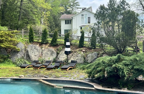 Bearsville House | Little Owl Mountainside Japanese Teahouse w/ salt water pool and tennis court