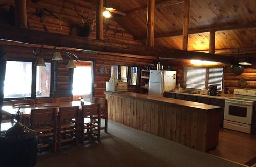 Winter Cabin | Log cabin on beautiful clear lake perfect for your family retreat.