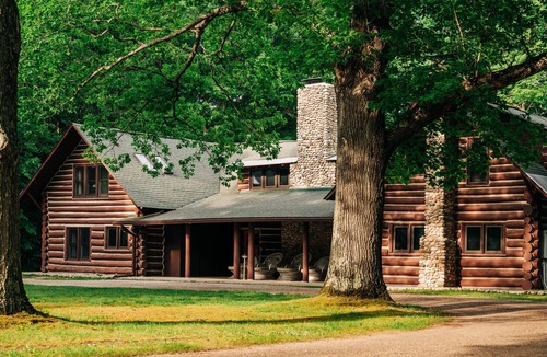Northport Cabin | Log lodge estate in northern Michigan. A one of a kind up north experience.