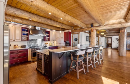 Three Peaks House | Log Masterpiece with 5 Master Suites, Pool Table, Hot Tub
