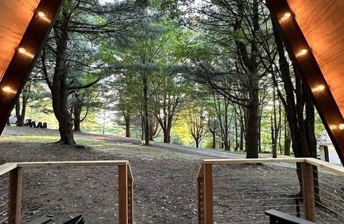 Bristol Hills House | Lovely A-Frame Cabin on an Incredible Campground for a Peaceful Glamping Escape in Canandaigua, New York