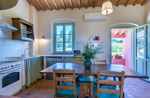 Castiglioncello Apartment | Lovely apartment for 4 guests with WIFI, A/C, pool, TV, patio, pets allowed and panoramic view