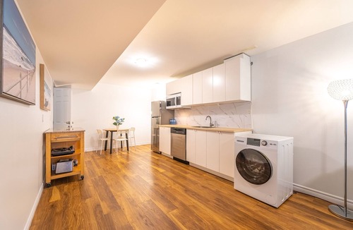 Halifax Apartment | Lovely King Basement Suite & Small Cinema & Fireplace