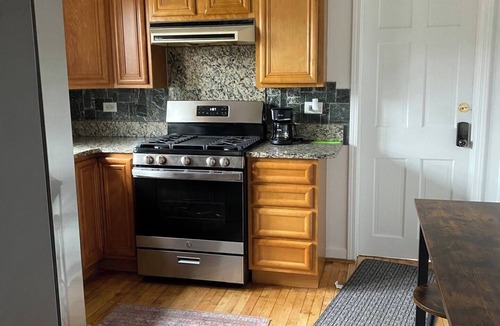 Franklin Park Apartment | Lovely studio at the attic king +full bed in bedroom and futon in kitchen.