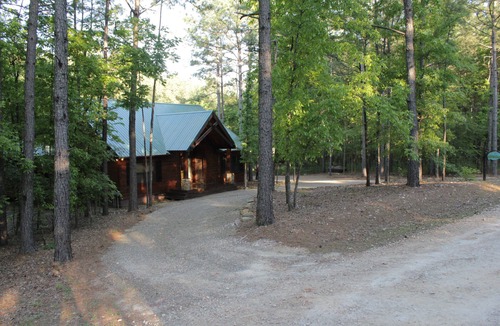 Broken Bow Cabin | Lush decor and cathedral ceiling. Pool Table, Hot Tub, Convenient Location!