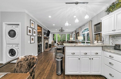 Lake Toxaway Condo | Lux 3Br Mtn Home with Incredible View of Falls and designer furnishings