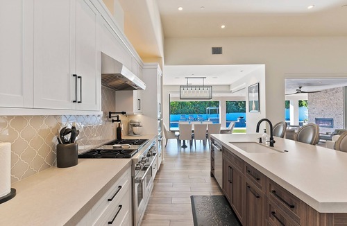 Magnesia Falls Cove House | Luxe, Contemporary House with massive saltwater pool & spa.