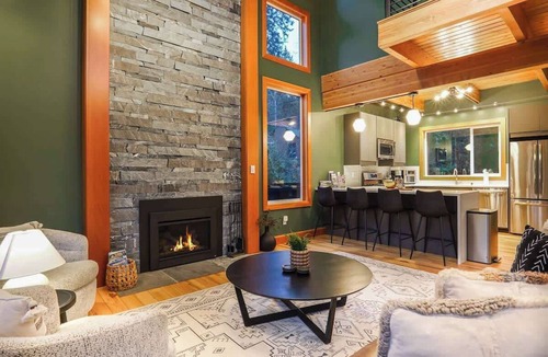 Glacier Ski Chalet | Luxe Summer Chalet with Hot Tub,Foosball,Mtn Views
