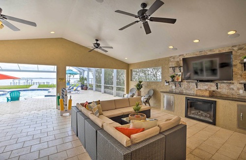 Caloosahatchee House | Luxe Waterfront Home w/Pool & Dock in Cape Coral