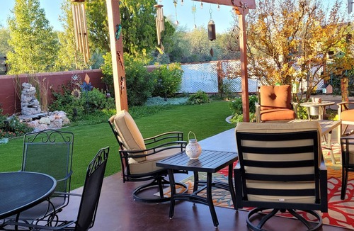 Green Valley Fairways House | Luxurious Backyard Living at charming Adobe brick home