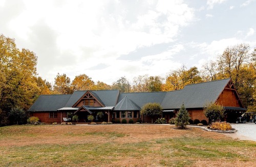 Mays Cabin | Luxurious Cabin Retreat with Heated Pool and Scenic Creek Views in Wayne Township, IN