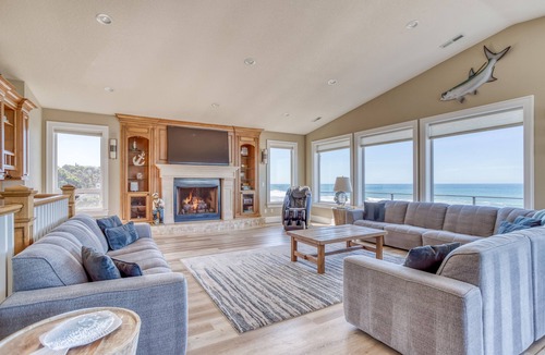 Lincoln Beach House | Luxurious Oceanfront Home w/Private Beach Access, Hot Tub, Sauna and MORE!