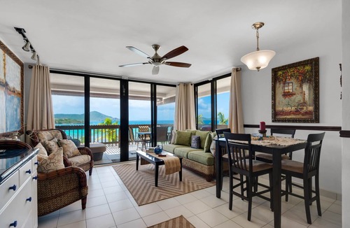 Red Hook Condo | Luxurious, Penthouse, 2 level, corner unit Oceanfront condo at Sapphire Beach
