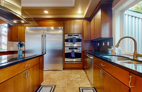 Sequim House | Luxurious tropical home with private hot tub atrium, theater & pond
