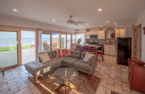 Shirley House | Luxurious Waterfront all Season Home with Private Beach. Awesome sunsets!