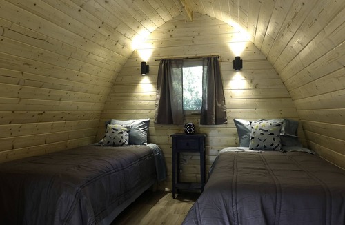 Washburn Cabin | Luxurious White Pine Pod for Two Nestled in the Woods for an Unforgettable Glamping Getaway by Lake Superior in Wisconsin