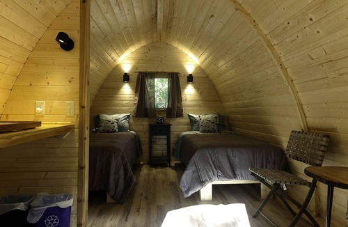 Washburn Cabin | Luxurious White Pine Pod for Two Nestled in the Woods for an Unforgettable Glamping Getaway by Lake Superior in Wisconsin