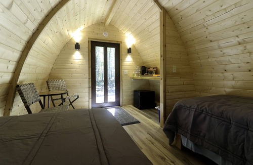 Washburn Cabin | Luxurious White Pine Pod for Two Nestled in the Woods for an Unforgettable Glamping Getaway by Lake Superior in Wisconsin