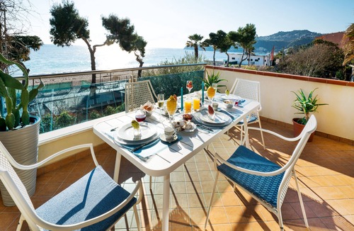 Mazzeo Apartment | Luxury Beachfront 2BR/2Bath Apartment, Taormina beach, access to Pool, Parking