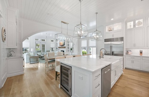 WaterSound Beach House | Luxury Coastal Escape Steps from Beach with Pool, Golf Cart and Rooftop Tower