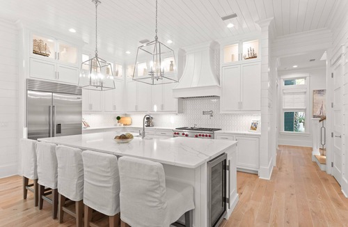 WaterSound Beach House | Luxury Coastal Escape Steps from Beach with Pool, Golf Cart and Rooftop Tower