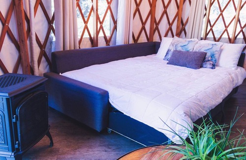 Escalante Resort | Luxury Glamping Yurt Resort Between National Parks with desert mountain views, close to hiking trails, slot canyons, off-roading and more!